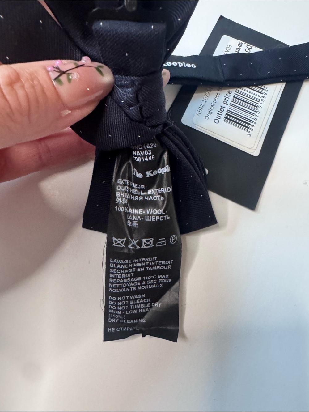 The Kooples Black Logo Neck Strap - Picture 7 of 7